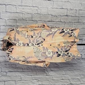 EXPRESSIONS Pink and Purple Hawaiian Shirt‎ LG